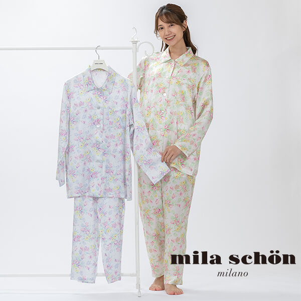 mila schon】ミラ・ショーン シルクサテン 花柄 プリントレディース ...