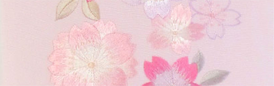 既製品ピンク色長襦袢 青海波に梅桜 半衿付き - 通販 - guianegro.com.br
