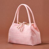 近江ちぢみ 羽衣上布バッグ ピンク