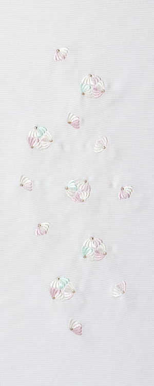  白地×パープル