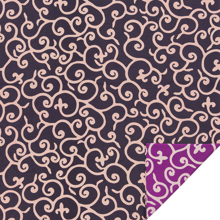 103cm幅/唐草/濃グレー