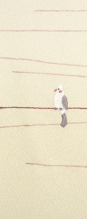 生成り地×ピンク