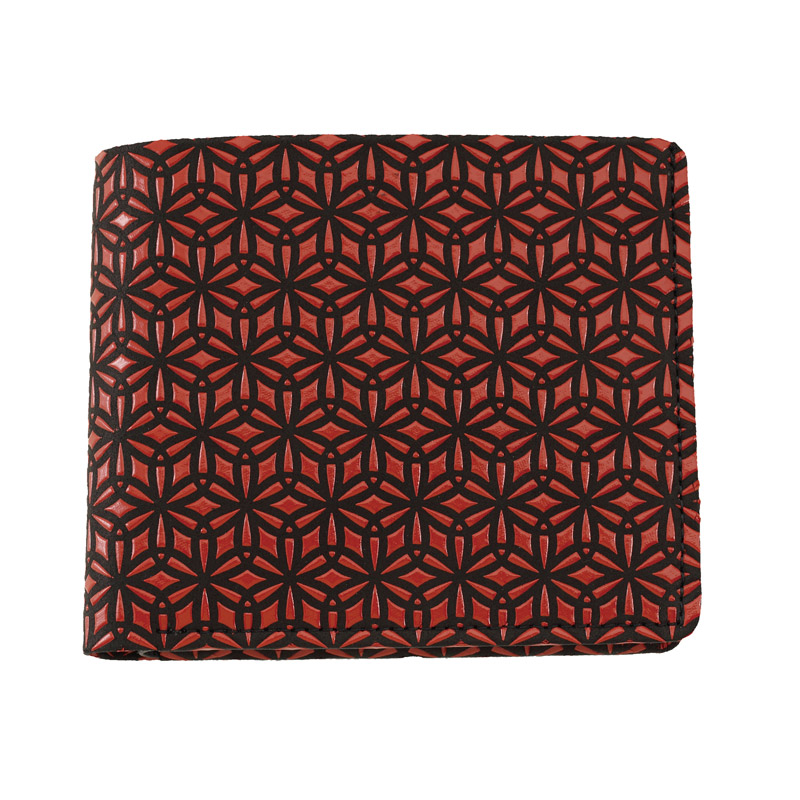 黒地×赤漆 麻の葉