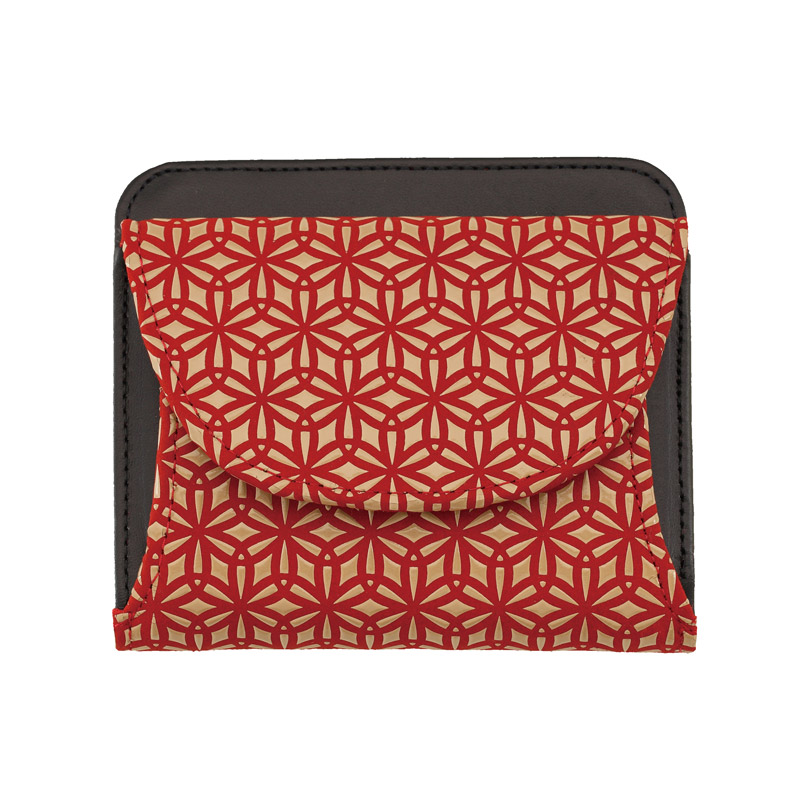 赤地×白漆 麻の葉