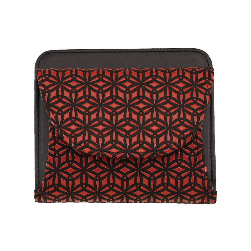 黒地×赤漆 麻の葉